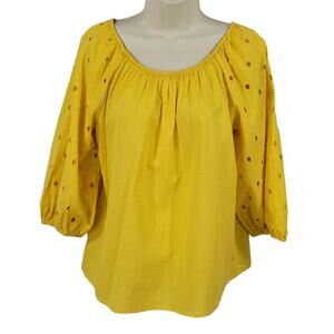 A new day Women’s Peasant Top, Size XS, Gold, NWT